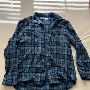 Old Navy Blue Plaid Flannel